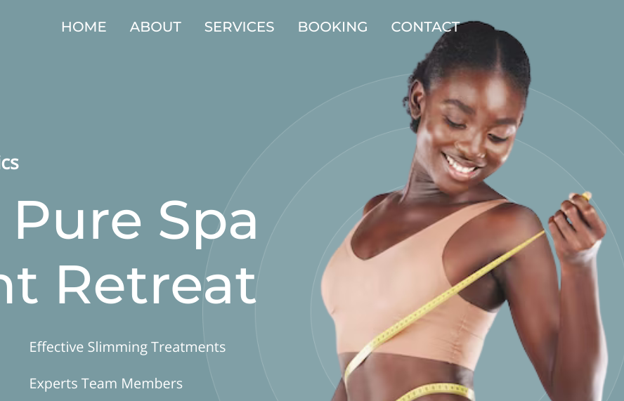 wellness spa website
